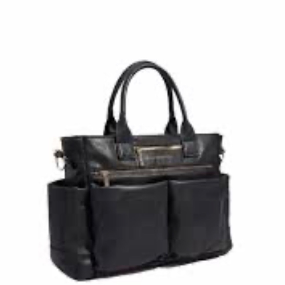 Black Baby Bag with Versatile Carrying Options